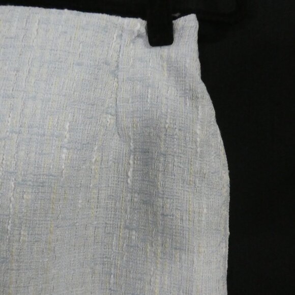 Unbranded | 12.5 inch waist measured | Elegant Light Blue Tweed Midi Skirt - Picture 11 of 14